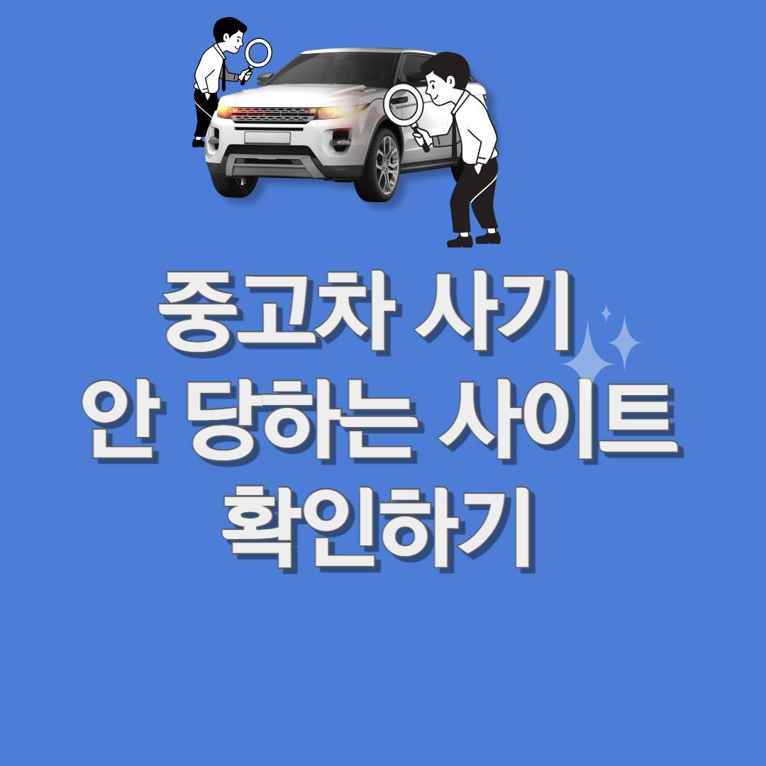중고차 사기 안당하는 사이트 조회하기