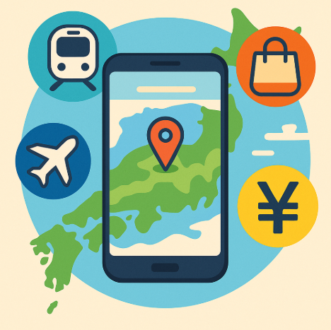 일본 여행 준비 앱 가이드 지도 교통 쇼핑 환율 핵심 앱 모음 이미지
