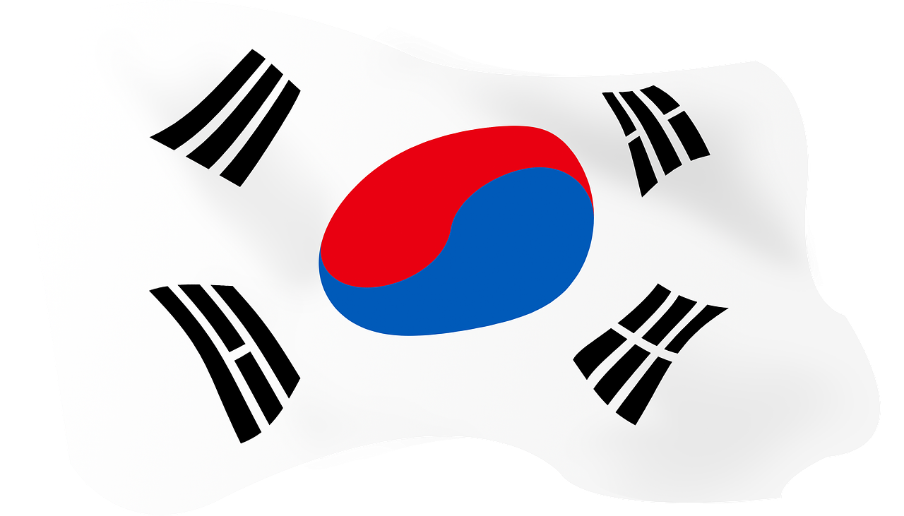 태극기 깃발 펄릭이는 모양