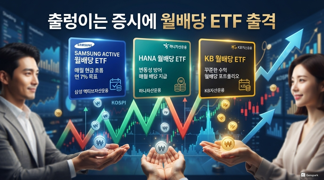 출렁이는 증시에 '월배당 ETF' 출격&hellip;고배당&middot;AI&middot;코스닥 3종 한눈에 비교