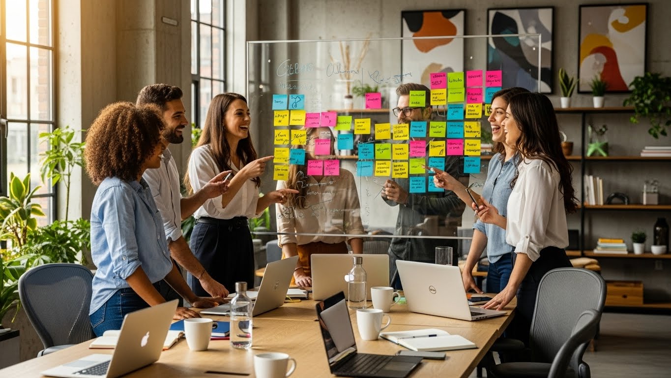 코리빙 공간에서 MZ세대 청년들이 협업하는 모습