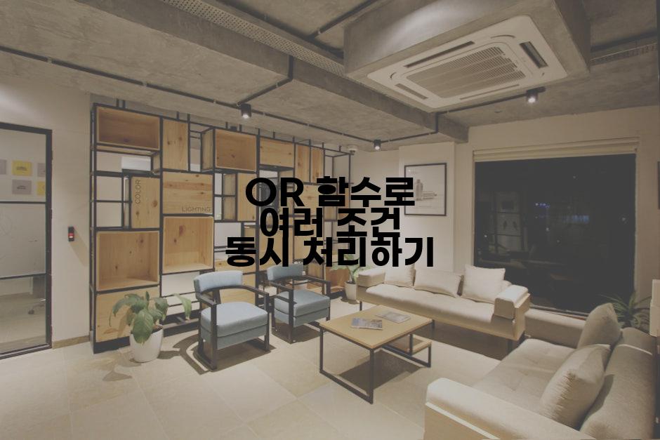 OR 함수로 여러 조건 동시 처리하기