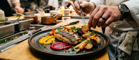 vegetables and fish