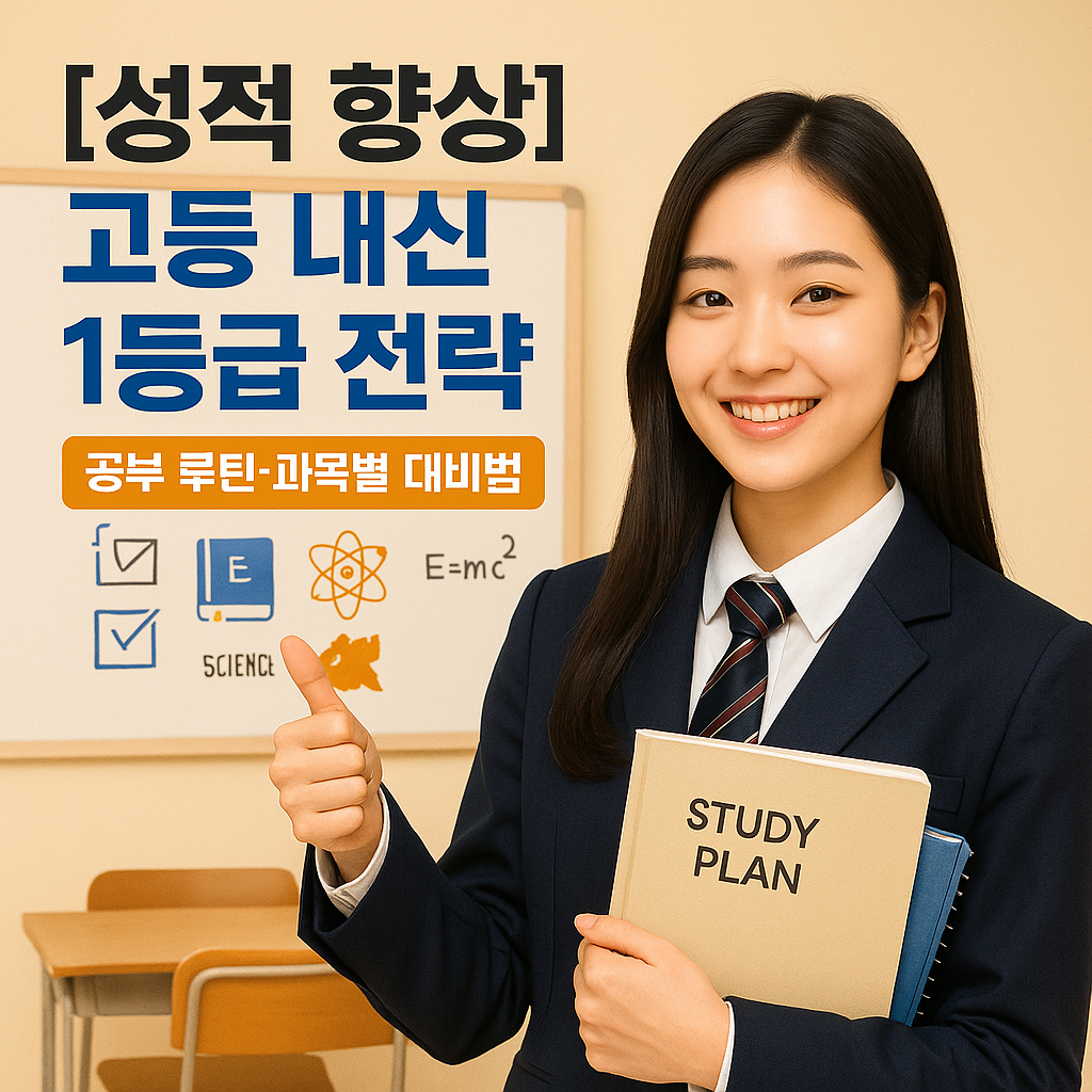 [성적 향상] 고등 내신 1등급 전략 ｜ 공부 루틴·과목별 대비법 정리