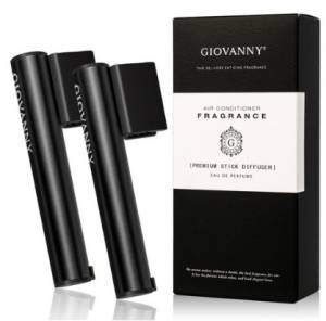 지오바니 차량용 파워 스틱 디퓨저 케이스 블랙 2p + 방향제 리필 5g x 4p 세트