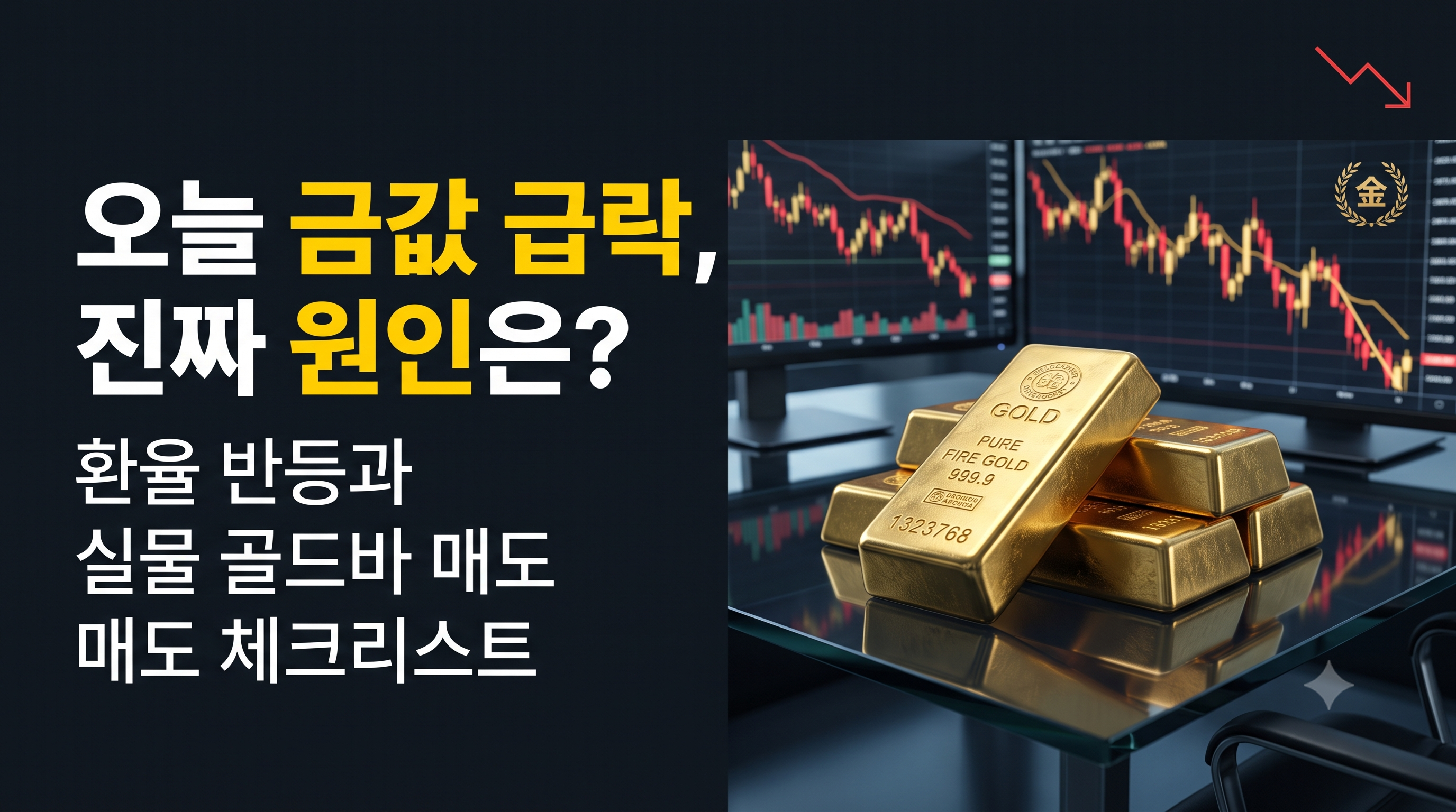 오늘 금값 폭락 원인 분석과 미국 기준금리 달러 환율 변동에 따른 실물 골드바 매도 전략