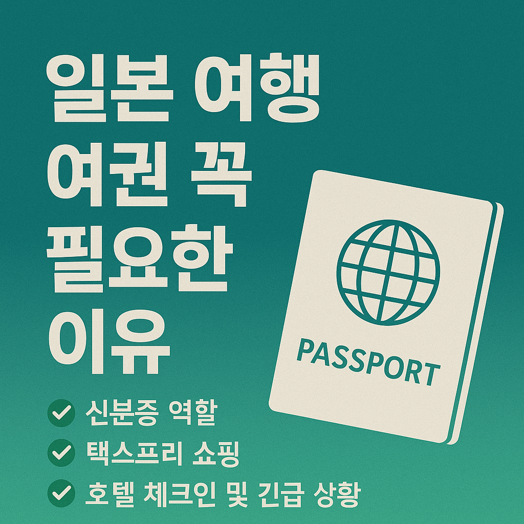 일본여행 여권 꼭 필요한 이유 체크리스트 인포그래픽 이미지