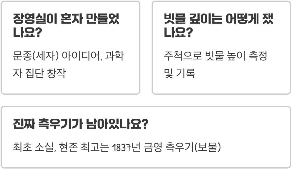 측우기, 누가 왜 만들었을까? (장영실과 세종대왕)