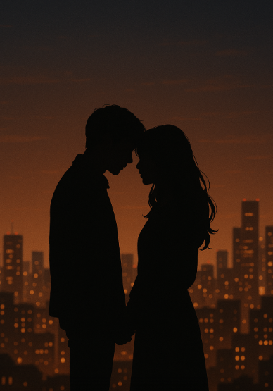 우주메리미 드라마 속 연인 실루엣