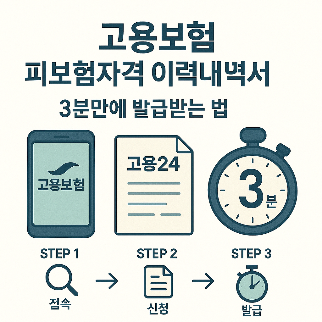 고용보험 피보험자격 이력내역서 3분만에 발급받는 법