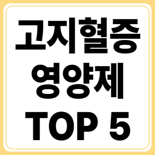 고지혈증 영양제 추천 TOP5, 심혈관 건강 지키는 필수 성분