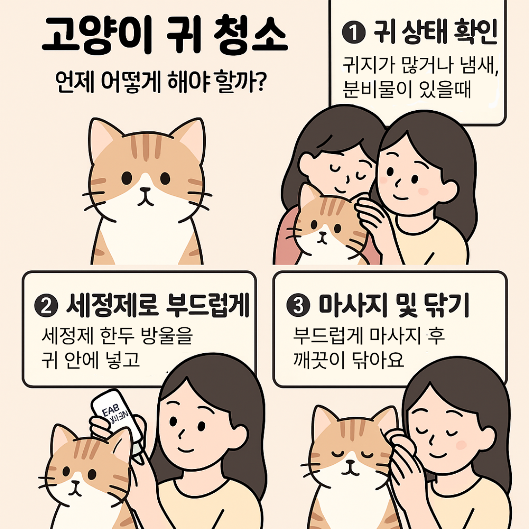 고양이 귀 청소2