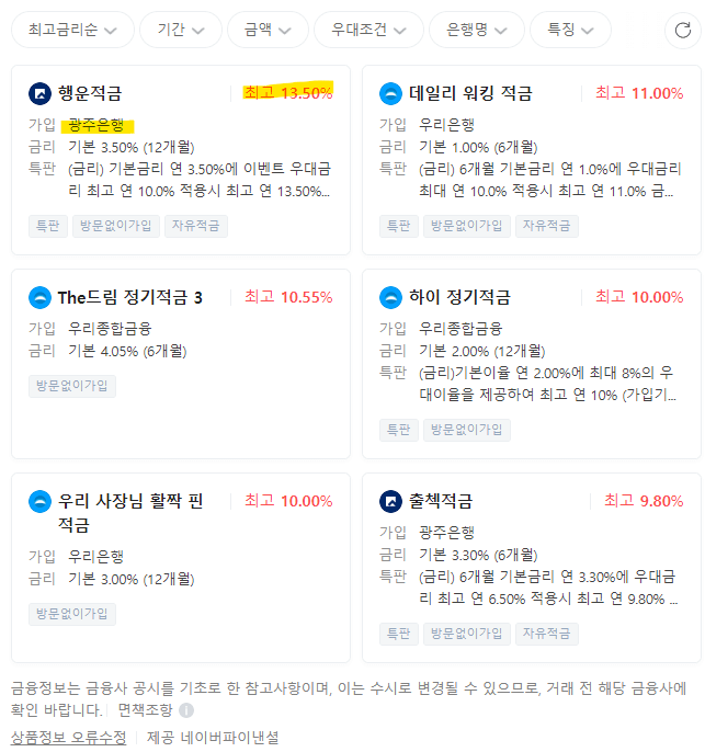 은행 예금 이자율