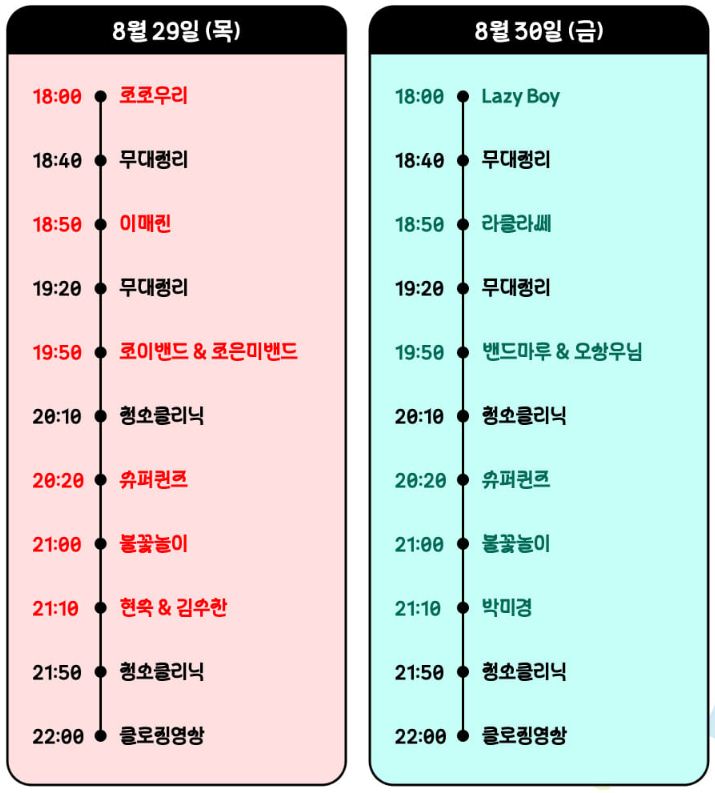 SSONG ZONE 일정