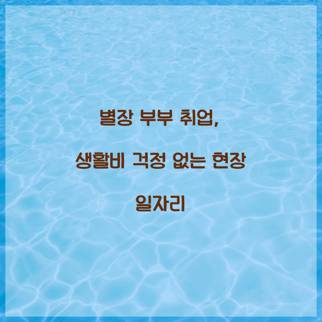 별장 부부 취업