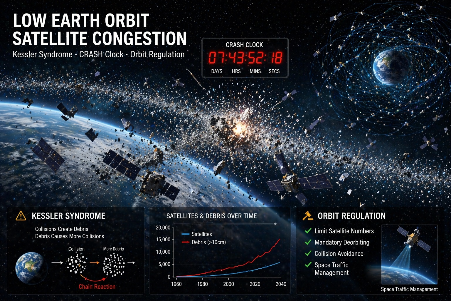 저궤도 위성 과밀화