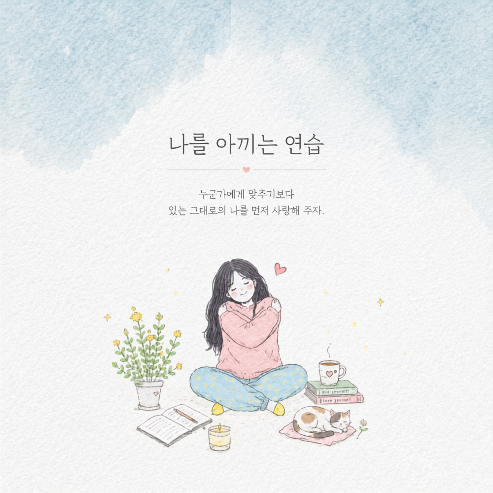 나를 아끼는 연습 자존감 자기 사랑 글귀 이미지