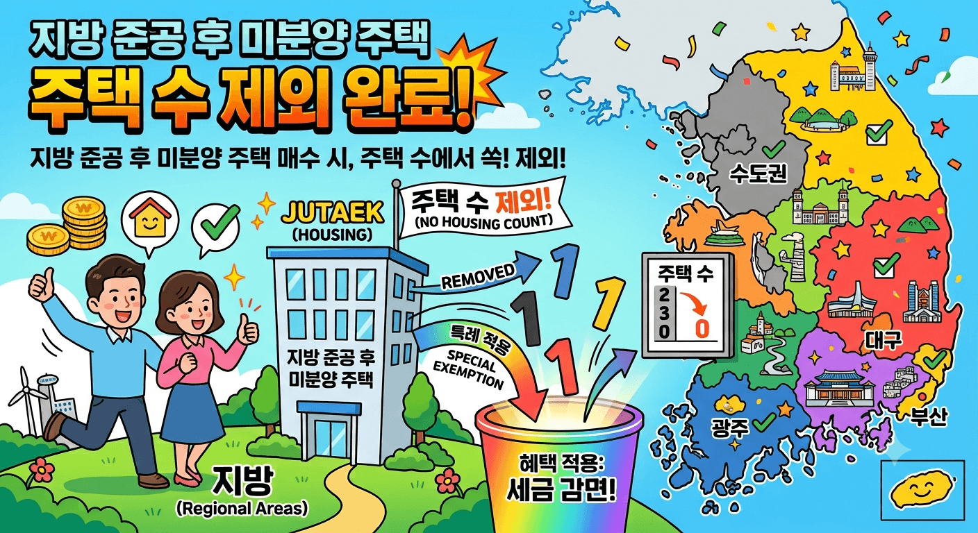 지방 준공 후 미분양 주택 '주택 수 제외' 특례