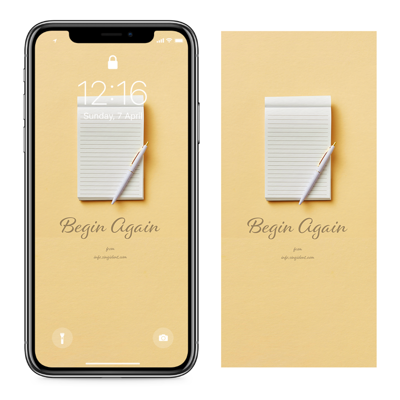 01 펜과 줄노트 C - Begin Again 아이폰가을배경화면