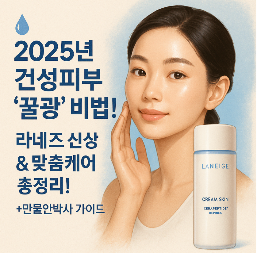 💧 2025년 건성피부 '꿀광' 비법! 라네즈 신상 & 맞춤케어 총정리! (+만물안박사 가이드)