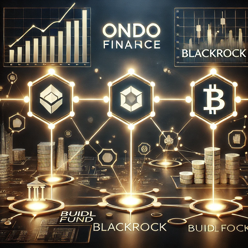 온도파이낸스 × 블랙록 × BUIDL 관계와 관련된 이미지
