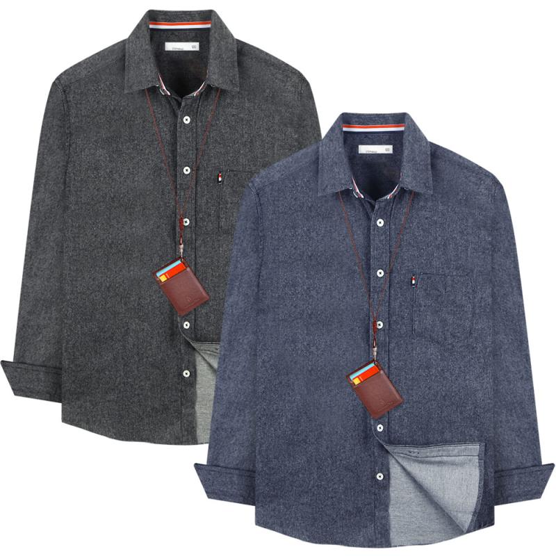 남성 셔츠 기모 남방 와이셔츠 겨울 남자 빅사이즈