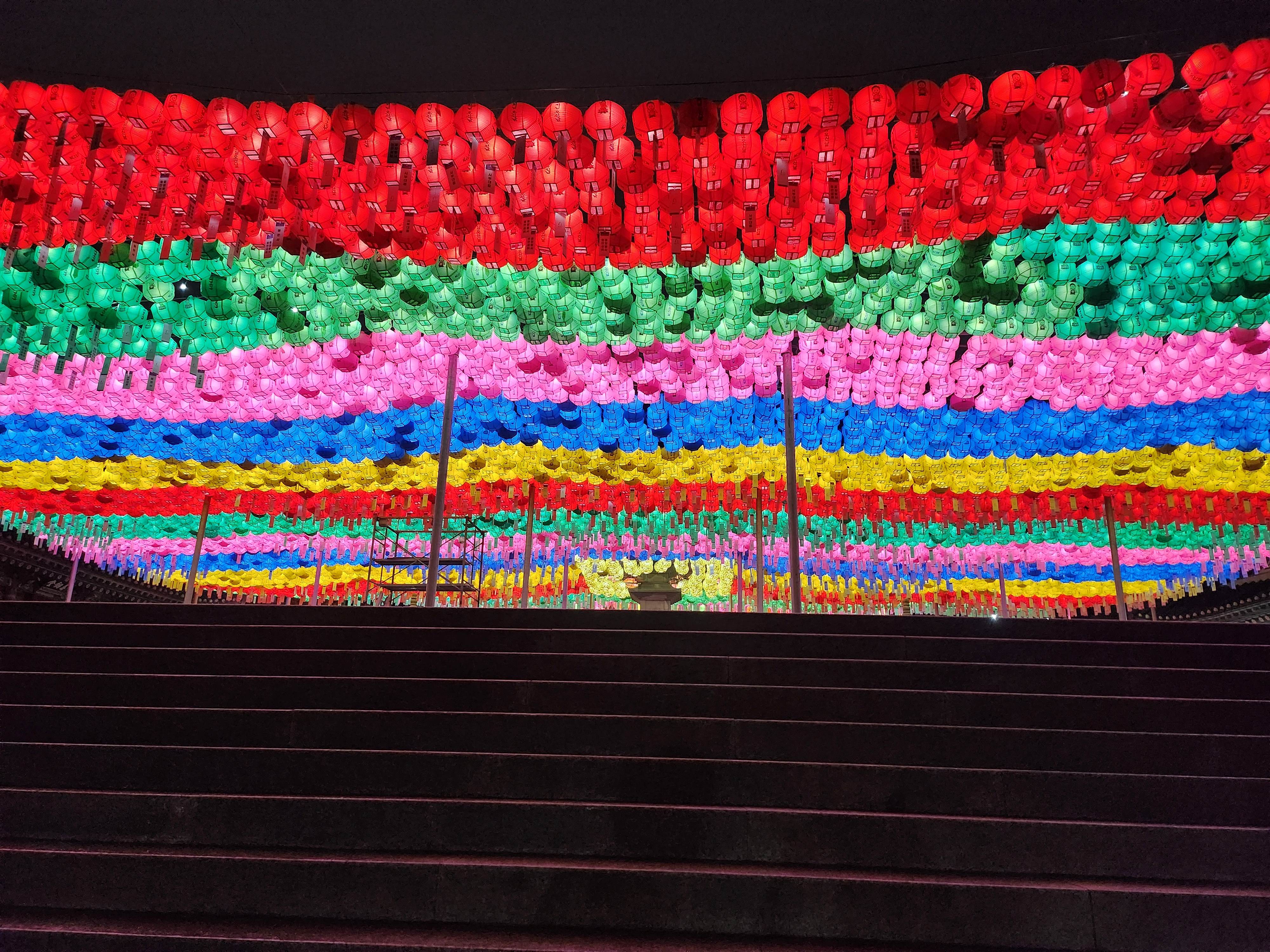 2025. 4. 19. 봉은사 연등제 야경 산책 후기 (겹벚꽃, 라일락, 홍매화 개화상황 포함)