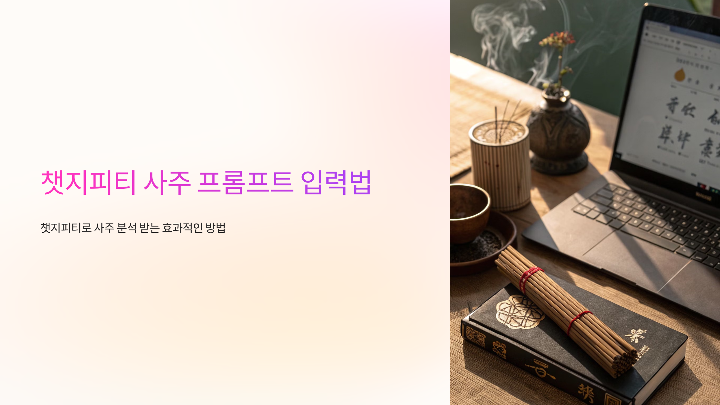 챗지피티 사주 프롬프트 입력법