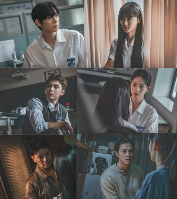 김유정이 연기한 백아진과 김영대 윤준서의 대화 장면, 죄책감과 사랑이 뒤엉킨 심리 스릴러 장면