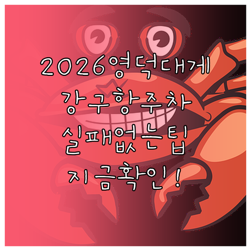 영덕대게축제 2026 방문 팁과 강구..
