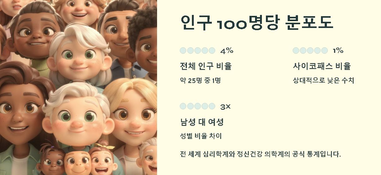 소시오패스 비율, 우리 주변에 얼마나 존재할까?