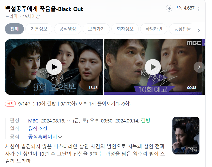 백설공주에게 죽음을 결방 이유, 10회 결방