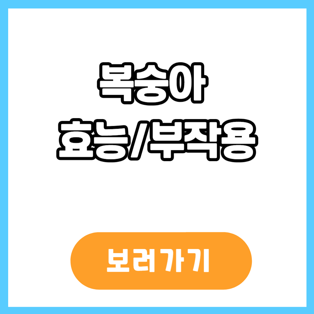 복숭아 효능 및 부작용