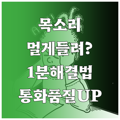 통화 시 목소리 멀게 들리는 블루투스..