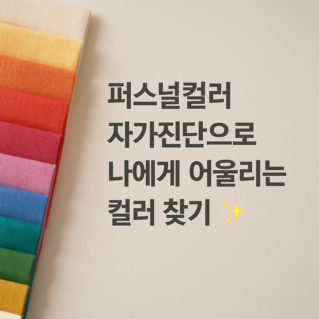 퍼스널컬러 자가진단으로 나에게 어울리는 컬러 찾기