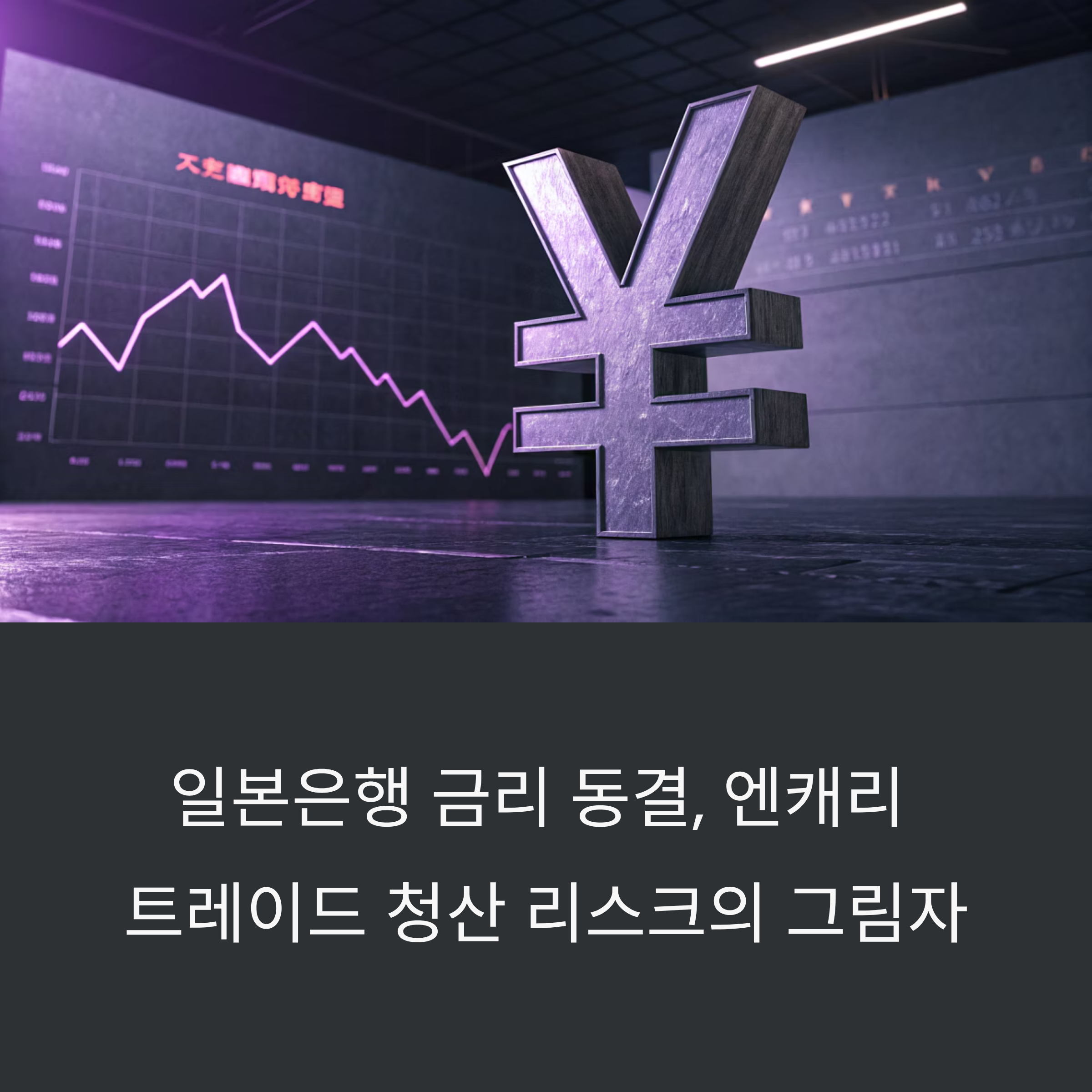 일본은행 금리 동결, 엔캐리 트레이드 청산의 서막인가?