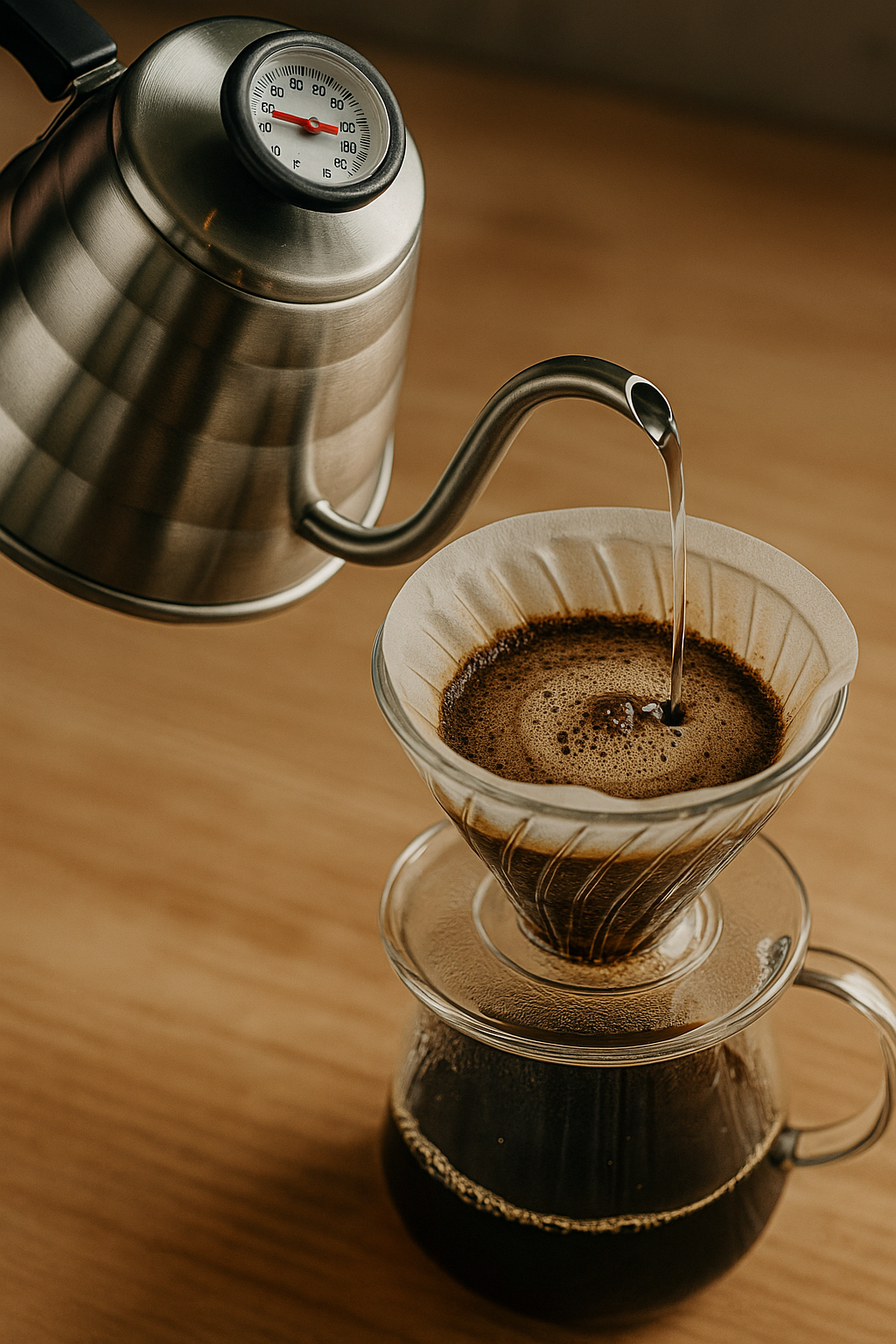 핸드드립 커피 추출장면