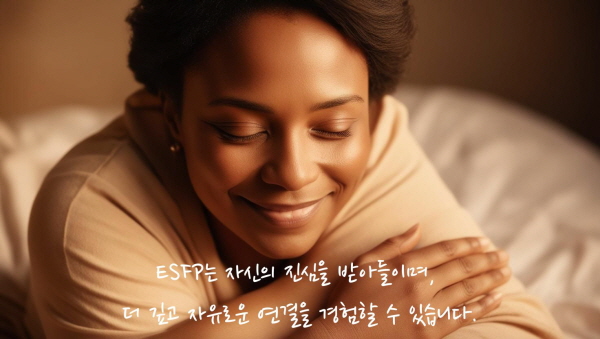ESFP는 자신의 진심을 받아들이며, 더 깊고 자유로운 연결을 경험할 수 있습니다에 관한 그림