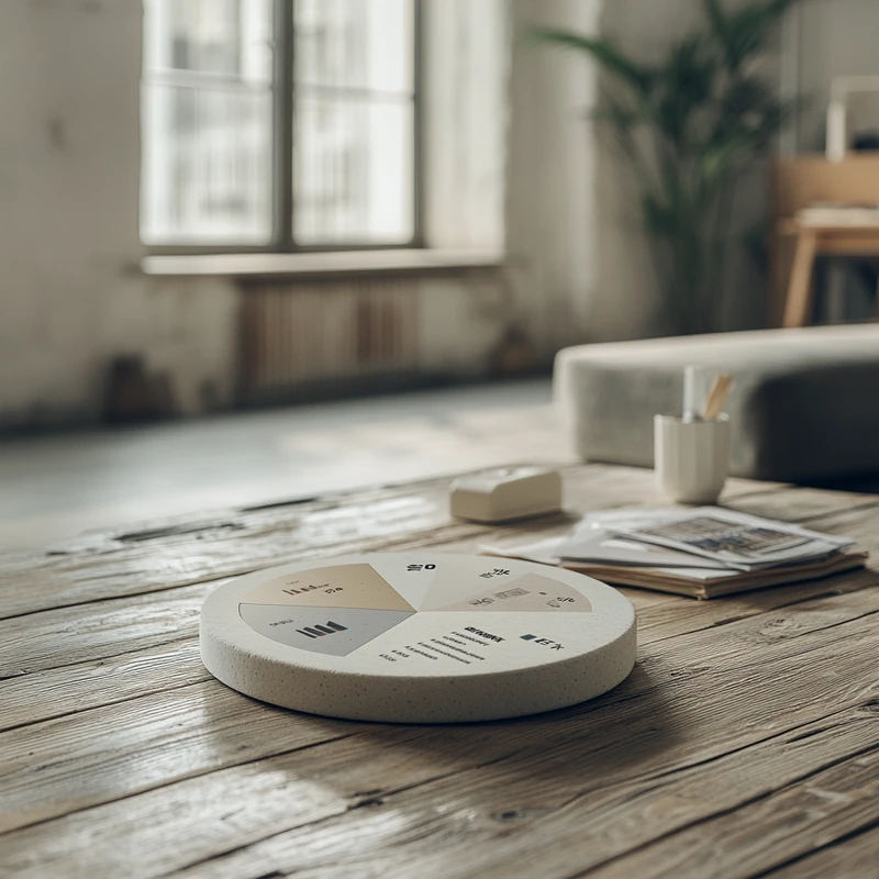 중국 AI, 로봇, 반도체 분야별 ETF 포트폴리오 비중을 시각적으로 설명하여 초보 투자자를 위한 종합적인 자산 배분 전략을 쉽게 이해하도록 돕는 정보성 이미지.