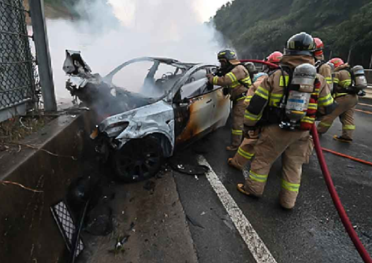 테슬라 전기차 화재 사고