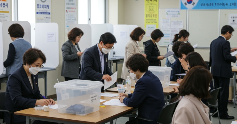 21대 대선 사전투표소