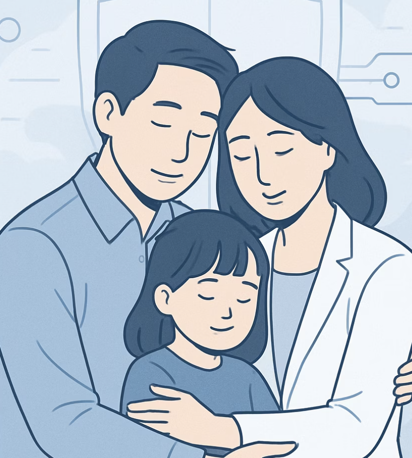 아빠와 가족&amp;#44; 함께 만드는 보호막