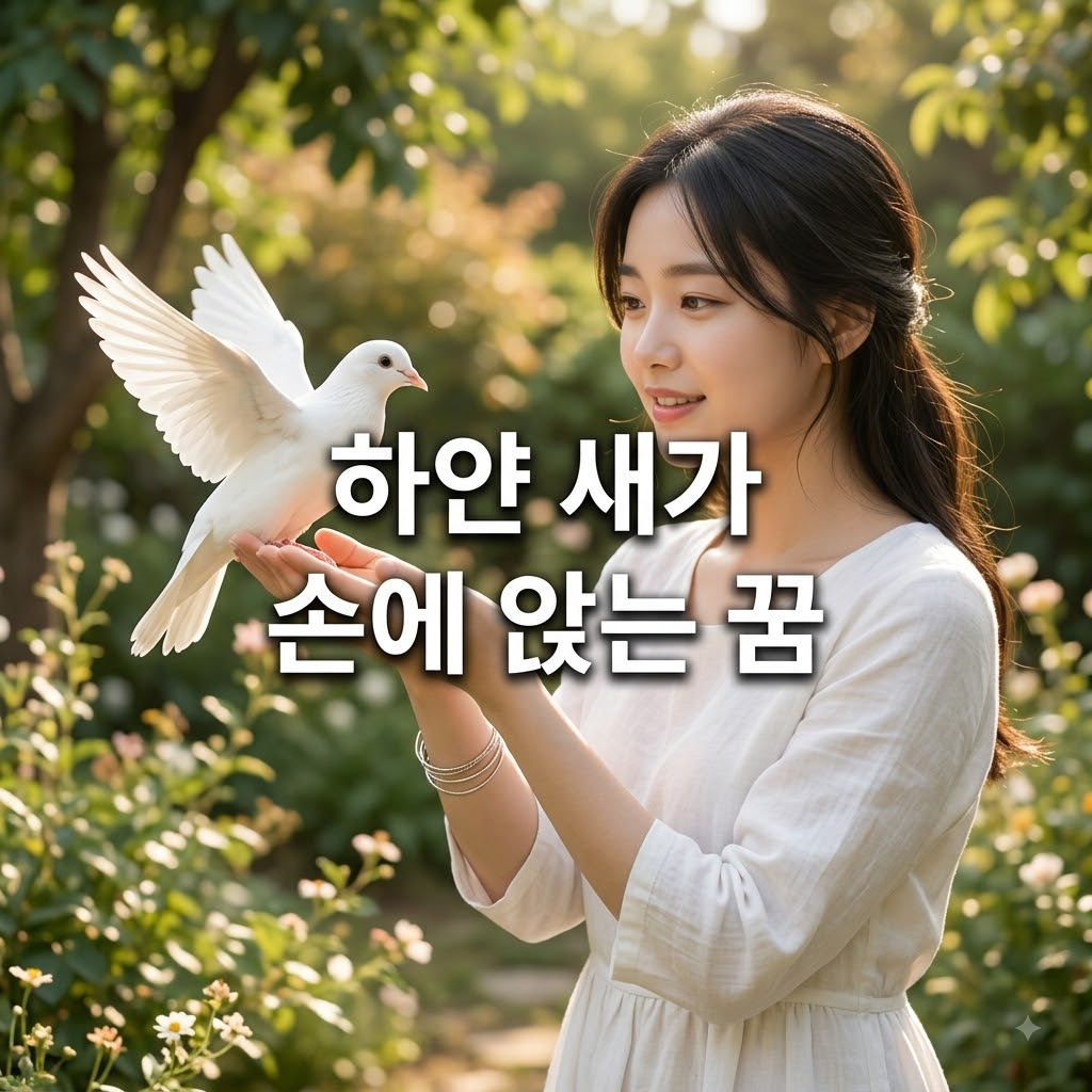 하얀 새가 손에 앉는 꿈