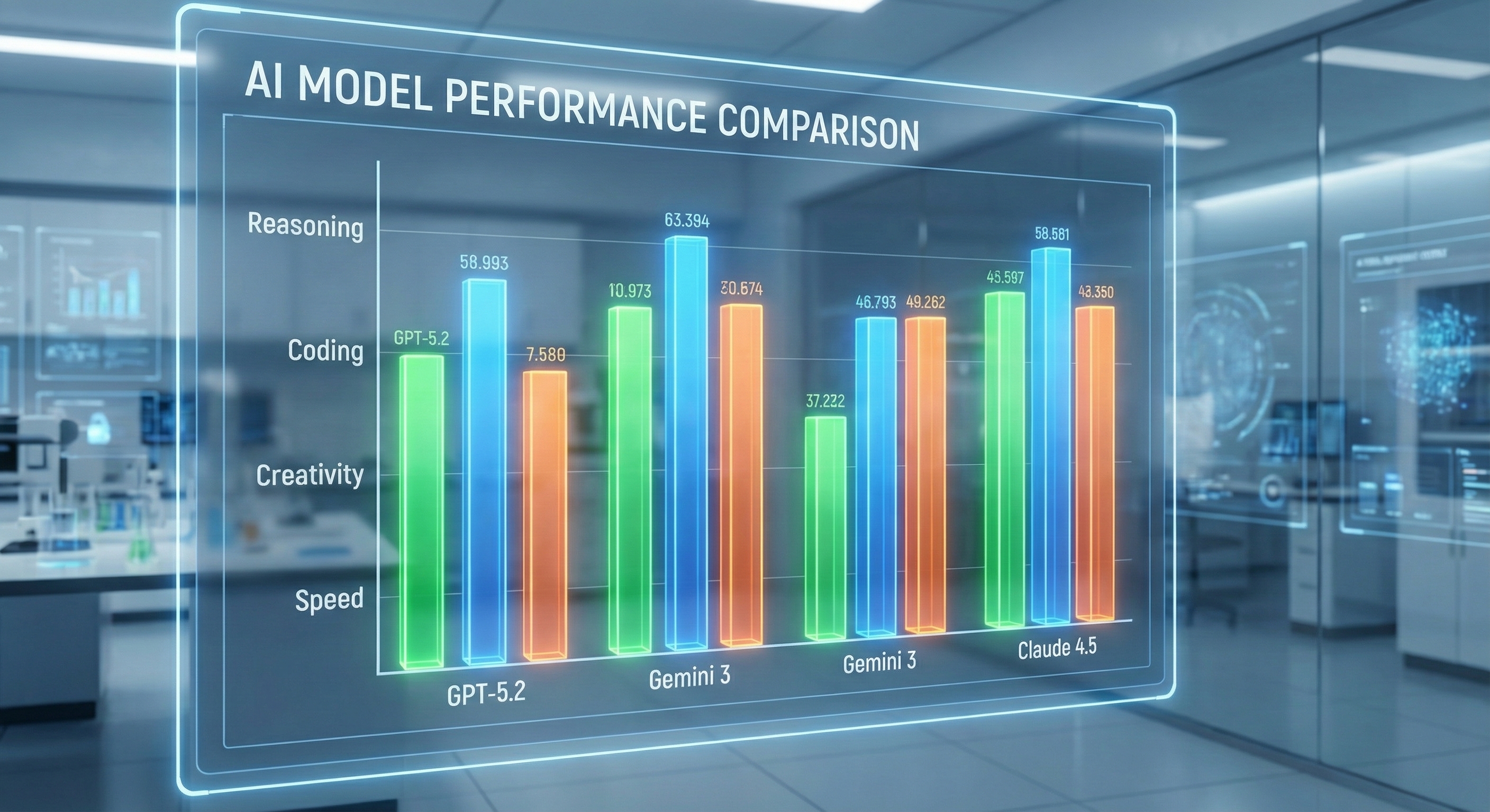 GPT-5.2 제미나이3 클로드4.5 성능 비교 인포그래픽 차트