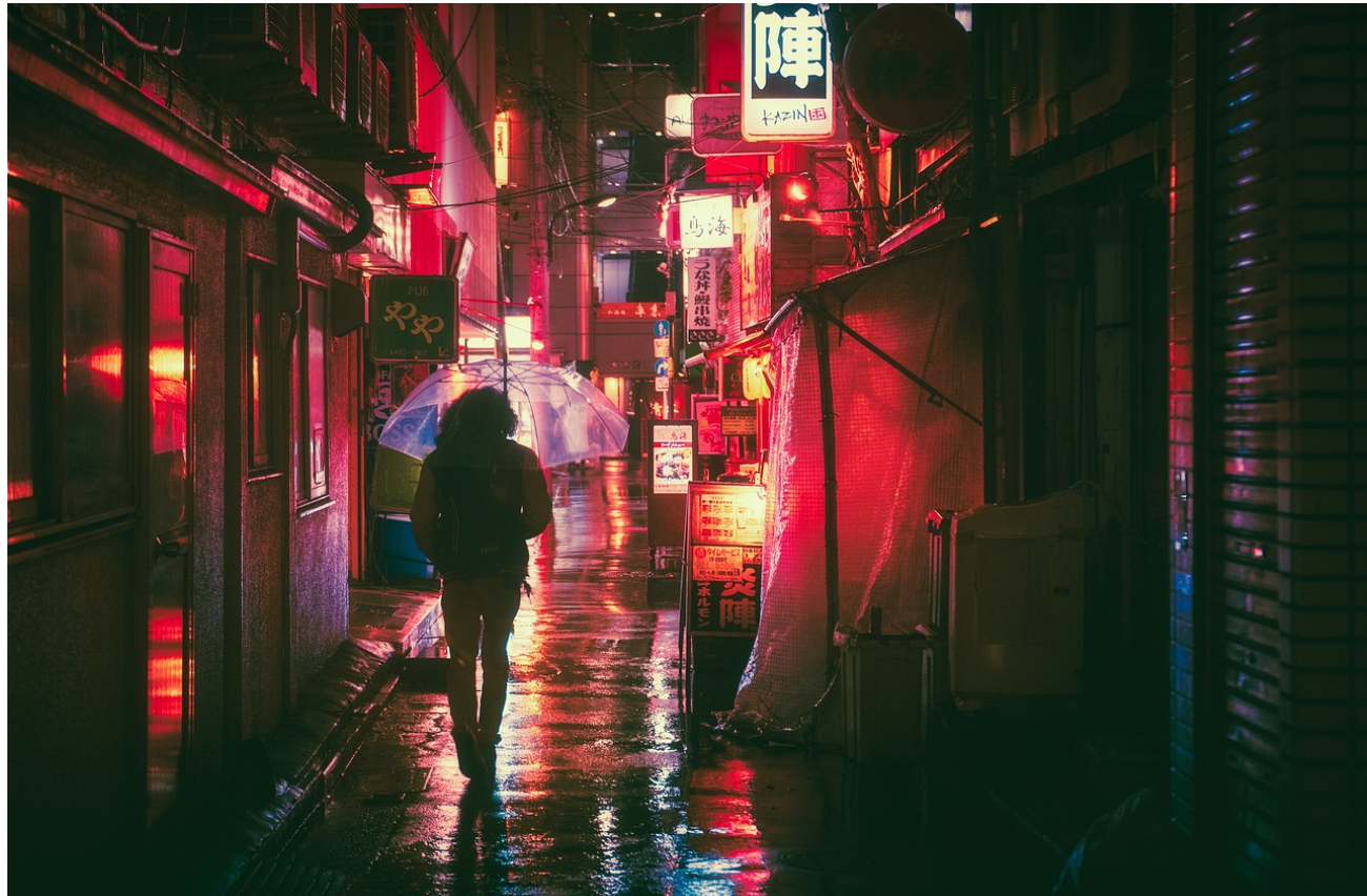 오사카 텐마역 골목 풍경 사진