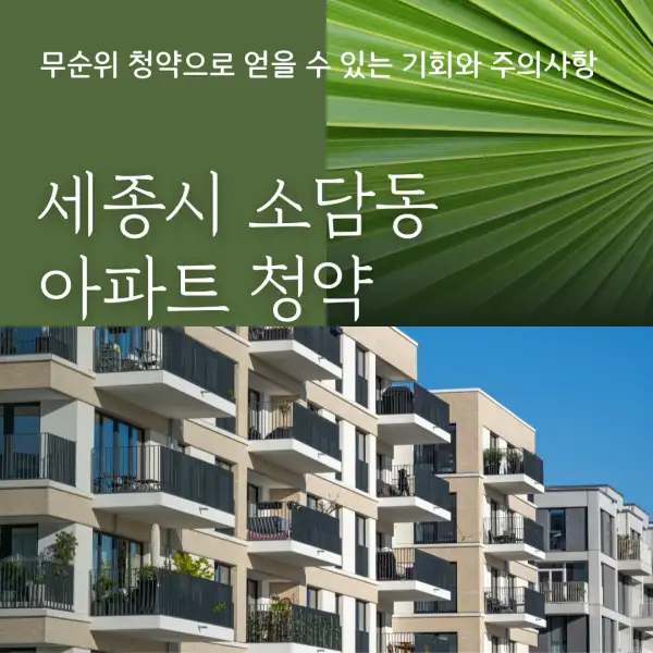 세종시 소담동 아파트 청약