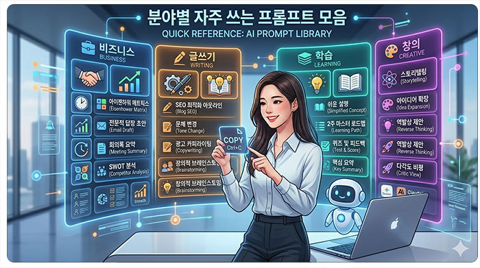 분야별 자주 쓰는 프롬프트 모음