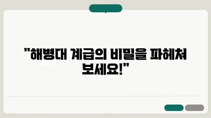 해병대 계급 순위 및 계급장