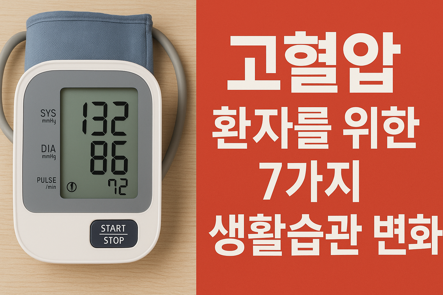 고혈압 환자를 위한 7가지 생활습관 변화.