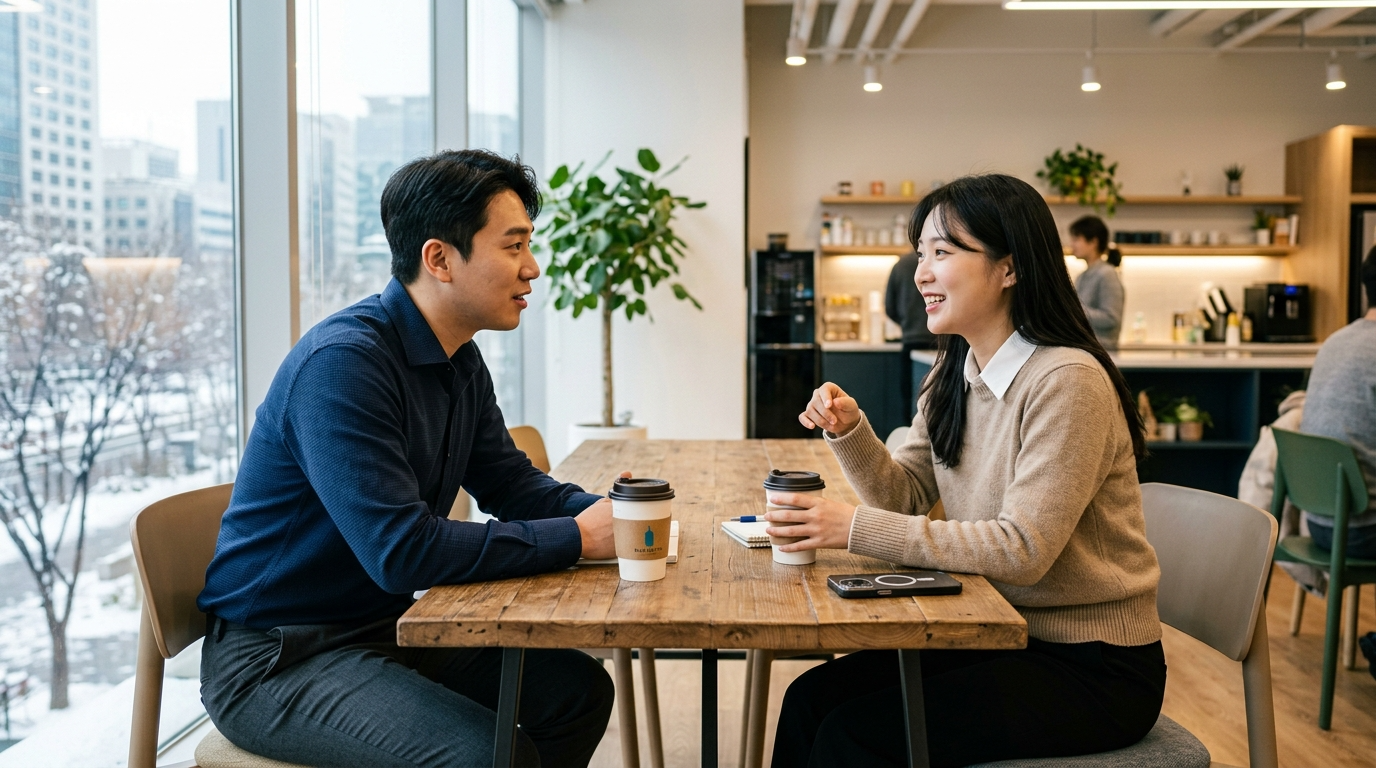 연말정산 경험 나누는 동료